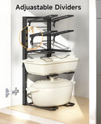 MUDEELA 8-Tier Pots and Pans Organizer under Cabinet, 20.8" H Heavy Duty - Image 6