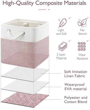 Patvingot 11-Inch Fabric Cube Storage Bins with Handles,6 Pack,Foldable - Image 3