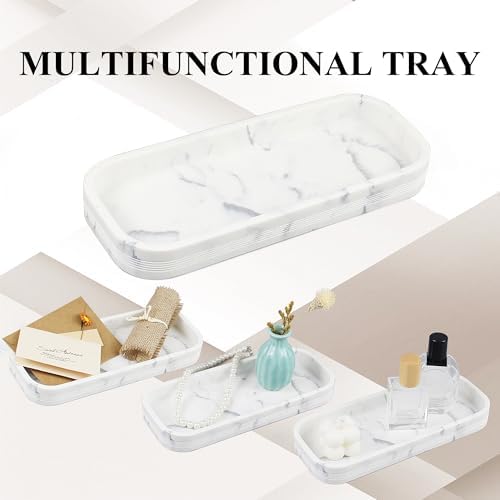 LIN CHUAN 6-Piece Bathroom Accessories Set, Bathroom Organizer, White - Image 6