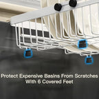 MAJALiS White Expandable Dish Drying Rack Over The Sink with Anti Slip Grip - Image 6