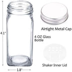 SWOMMOLY Spice Rack Organizer with 32 Glass Spice Jars and 396 Spice Labels - Image 7