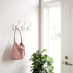 Franklin Brass Pilltop (1-Pack) 15" Coat Rack Wall Mount Pure White Metal Hat Rack with 3 Hooks Hanging Hook Rail for Clothes, Towels, Purses, Bags, Kitchen, Entry, Closet Organization B46715K-PMN-C - Image 2