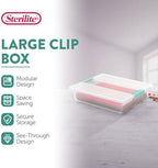 Sterilite Clip Box, Stackable Clear Plastic Bins- Large, 6-Pack - Image 2