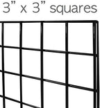 Gridwall Panel, 2'x6', Heavy Duty, Black, Commercial Grade, Wall Display, 1 Pack, Metal, Powder Coated, Freestanding, Retail, Trade Shows, Organize Garages, Closets, Grid Panel - Image 5