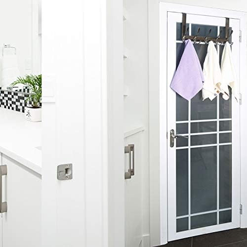 WEBI Over The Door Hook Door Hanger Hook Rack with 5 Tri Hooks for Hanging Coats, Door Towel Rack Towel Hanger Door Coat Hanger Over Door Coat Rack,Bronze,2 Packs - Image 6