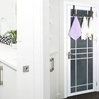WEBI Over The Door Hook Door Hanger Hook Rack with 5 Tri Hooks for Hanging Coats, Door Towel Rack Towel Hanger Door Coat Hanger Over Door Coat Rack,Bronze,2 Packs - Image 6