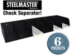 BankSupplies STEELMASTER Steel Document Organizer 6 Pocket Black Powder Coated Finish - Image 2