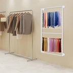 10 Tier Wall Mounted Rack,Scarf Display Stand,Belt Pants Hangers Scarves Hijab Stand, Towel Rack Ribbon Holder,Wrapping Paper Spool Storage for Retail Store - Image 3