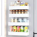 Mystozer Magnetic Spice Rack for Refrigerator White, 4 Pack by Mystozer
