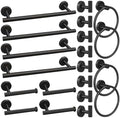 20pcs Bathroom Hardware Set, Matte Black Bathroom Hardware Set, Including 16" Hand Towel Bars, Toilet Paper Holders, Towel Rings, Robe Towel Hooks by RUBY.Q