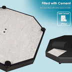 GREENVINES 18" Concrete-Patio-Umbrella-Base, Cast Iron Covered, Black - Image 4