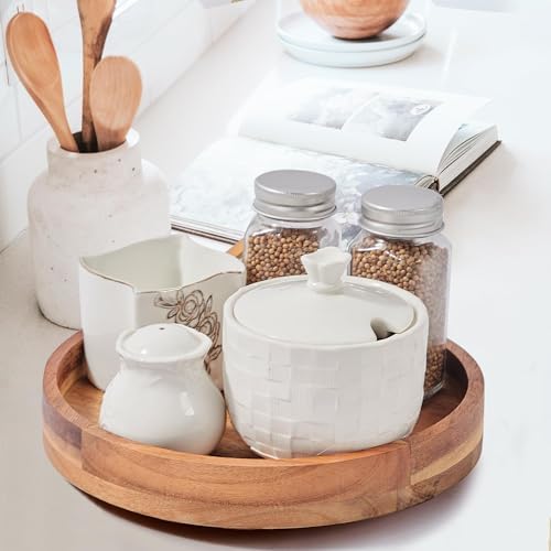 [2 Pack]12" Wood Lazy Susan Organizer for Cabinet,Lazy Susan for Countertop - Image 5