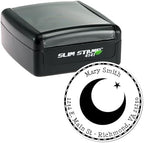 Ethereal Crescent Custom Pre-Inked Stamp for Home Address - Personalized Mailing Stamp, Ideal for Islamic School Teachers, Custom Made Mailing Stamp, 1-5/8 Size, & Portable, Easy to Use - Image 2