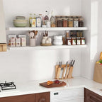 55 in Floating Shelves for Wall, 9.3in Deep White Shelves 2 Packs - Image 5