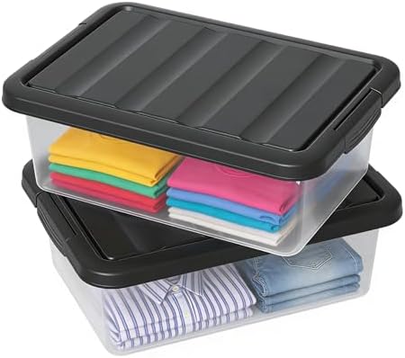 14-Qt Clear Latching Storage Boxes, 2-Pack Storage Bins - Image 7