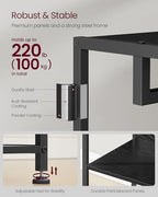 VASAGLE Freestanding Coat Rack, Hall Tree with Shelves, Steel Frame - Image 4