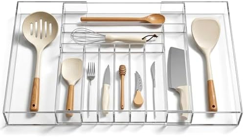 Teenyyou 1 Pcs Expandable Drawer Organizer, 18.5 x 17.4 Inches, 9-11 Slots by Teenyyou