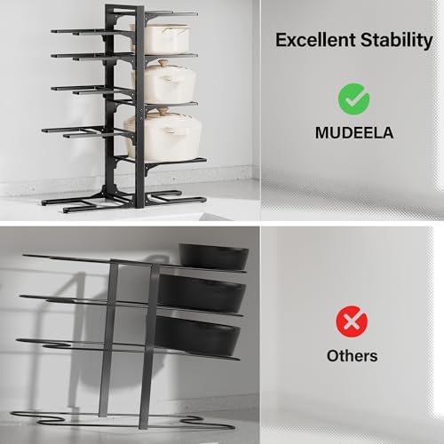 MUDEELA 10-Tier Pots and Pans Organizer under Cabinet, 23.62" H Heavy Duty - Image 5