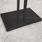 40 Inch Freestanding Towel Rack for Bathroom Floor Double-T Shape Bath Sheet Holder with Marble Design Base Standing Towel bar Next to Tub or Shower Towel Holder Stand SUS304 Matte Black - Image 3