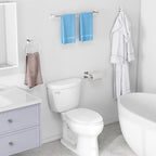 KLJKPA 8-Piece Brushed Nickel Bathroom Hardware Set, 24 inch Towel Bar - Image 2