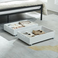 TIOPGHAD 2-Pack Under Bed Storage Drawers Organizer with Wheels, White by TIOPGHAD