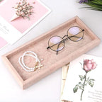 Marble Bathroom Vanity Tray, Pink/Cream Rose, 12"x 5" x1.2" - Image 6