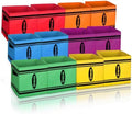 RattanView 12 Pcs 11in Crayon Storage Bins Cubed Cubby Organizers by RattanView