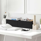 GhvyenntteS Small Fabric Storage Bins 6 Pack, 11.8" x 7.87" x 5.11" Storage Basket with Leather Handles, Closet Storage Bins for Shelves, Storage Baskets for Shelves, DVD Storage (Black) - Image 7