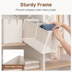 StorageWorks Fabric Storage Bins, Storage Basket for Shelves, Beige, 2-Pack - Image 3