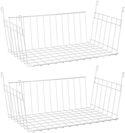 ClosetMaid Hanging Mesh Storage Basket, White, 18 in, 2-Pack by Unknown