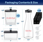 3+1+1 Pack Laundry Pods Container & Dryer Sheet Holder with Lid, Black - Image 7