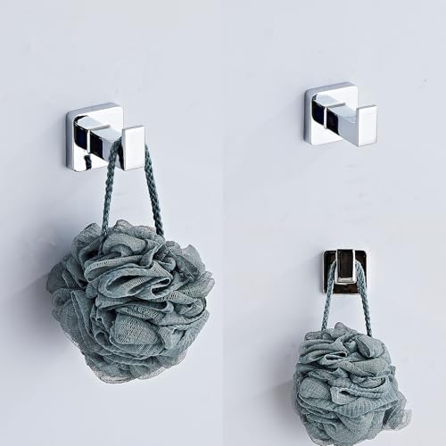 Chrome Bathroom Hardware Set 4 Pieces,Towel Bar Set Stainless Steel Wall Mounted, Includes 16In Hand Towel Bar, Towel Ring, Robe Towel Hooks,Toilet Paper Holder, Bathroom Towel Rack Set - Image 5