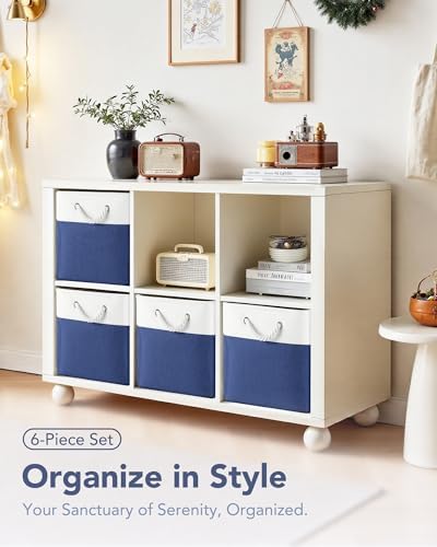 13x15x13 Inch Large Storage Bins with Cotton Rope Handles 6-Pack - Image 3