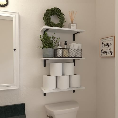WOPITUES Floating Shelves Set of 6 for Wall Decor & Storage, White - Image 4
