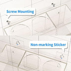 NIUBEE Hair Tool Organizer Wall Mount, Hair Dryer Holder for Bathroom,Clear - Image 5