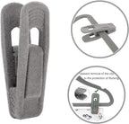 Tinfol Gray Velvet Hanger Clips, 80 Pack Pants Velvet Clips, Large Opening Clothes Pin Hanger Clip, Strong Finger Flocked Clip Perfect for Slim-line Clothes Velvet Hangers - Image 4
