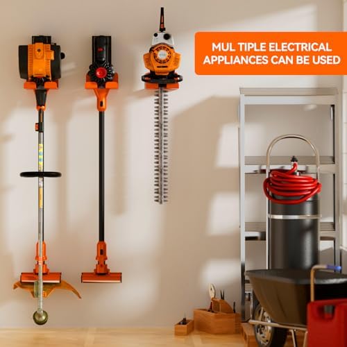 JNIHEEP Garage Organizer Trimmer Rack,Garden Power Tool Hanger,3Pack,Orange - Image 4