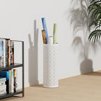 Metal Round Umbrella Stand Rack,Free Standing Umbrella Holder Bin,Canes Walking Sticks Holder for Entryway,Home,Office,White - Image 5