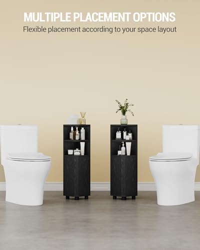 Hzuaneri Corner Cabinet, Small Bathroom Corner Cabinet with Doors - Image 6