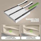 Seinloes 4 Pack Pull Out Cabinet Organizer 21" Deep,Full Extension 3 Slide Rails Slide Out Drawers With Raising Pad for Framed Cabinets,Expandable Width (12.3"-20.5"),No Drill Roll Out Shelves,White - Image 4