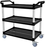 Utility Cart with Tangle-Free Wheels, 3 Tier Rolling Cart, Restaurant Cart by Befeshine