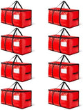 CONGREGATE Red Moving Bags Heavy Duty Extra Large 8 Pack 97L Storage Totes with Zippers Reinforced Handles Water Resistant for College Dorm Household Home Moving Supplies by CONGREGATE