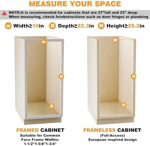 Pull Out Spice Rack Organizer for Cabinet, 8" W x 22.3" D x 25.2" H Multi-Use Solid Wood Slide Out Shelf for Kitchen Cabinet, Sliding Spice Rack for Cans & Jars, Pantry Organization - Image 4