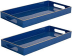 MAONAME Royal Blue Vanity Tray Set of 2, Rectangular Toilet Tank Trays by MAONAME