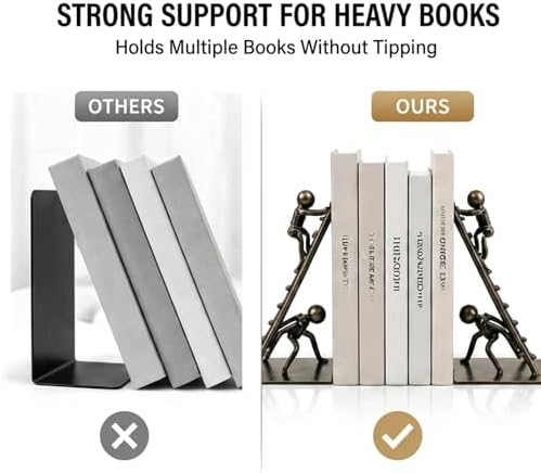 Decorative Bookends for Shelves, Modern Climbing Man - Image 5