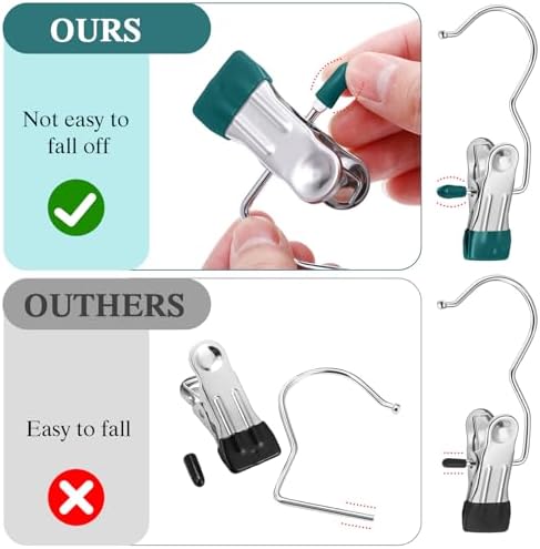 Yinder 150 Pcs Boot Hanger Clips Laundry Hooks Stainless Steel,Dark Green - Image 3