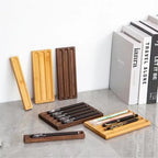 Pen holder Organizer of Office desks,Walnut Desk Pen Stand,Wave Pen Tray Accessory,Teacher Gifts,Suitable for School,Home,Desktop Art Accessories (Walnut, 5 Grid) - Image 6