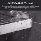 PureBox 2-Pack Corner Shower Caddy, SUS304 Stainless Steel Heavy Duty Wall Shelf, No-Drill Adhesive OR Screw Mount, 11.8" Rustproof Bathroom Organizer for Shower Kitchen RV Dorm - Image 4