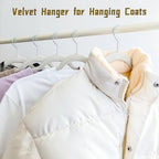 Gray Velvet Hangers 60 Pack, Adult Hangers Anti-Slip Slim Space Saving Hangers with 360° Swivel Hook, 17.5 Inch Clothes Hangers for Coats,Sweater,Jackets,Dresses, Shirts, Suits & T-Shirts - Image 5