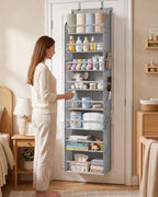 STORAGE MANIAC Over Door Organizer Hanging Shelves Large Clear Deep Pockets - Image 2